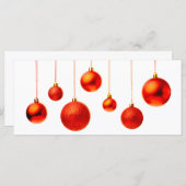 Rood kerstbal decoratieve foto met tekst (Voorkant / Achterkant)