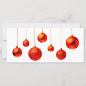 Rood kerstbal decoratieve foto met tekst (Voorkant)