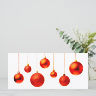 Rood kerstbal decoratieve foto met tekst