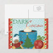 Rood kerstbekertje met Creamy Cocoa Feestdagenkaart (Voorkant / Achterkant)