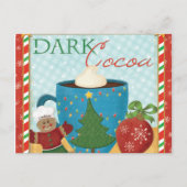 Rood kerstbekertje met Creamy Cocoa Feestdagenkaart (Voorkant)