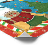 Rood kerstbekertje met Creamy Cocoa Poster (Hoek)