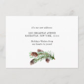 Rood kerstBoerderij Truck Rustic Moving Aankondiging (Achterkant)