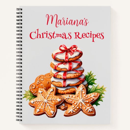 Rood kerstboom recept notitieboek (Voorkant)