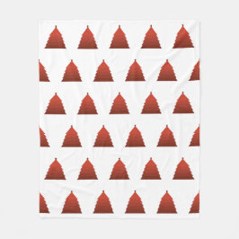 Rood kerstboomblauw fleece deken