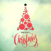 Rood kerstboomfeest: feestdag raamsticker (Vel 3)