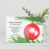 Rood kerstboomfeest kaart (Staand voorkant)