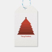 Rood kerstboomgeschenk Labels Cadeaulabel (Voorkant)