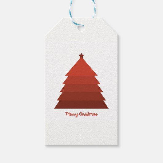 Rood kerstboomgeschenk Labels Cadeaulabel (Voorkant)