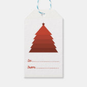 Rood kerstboomgeschenk Labels Cadeaulabel (Voorkant)