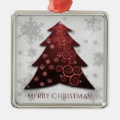 Rood kerstboomkeramisch Ornament (Voorkant)