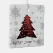 Rood kerstboomkeramisch Ornament (Rechts)