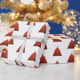 Rood kerstboompapier cadeaupapier