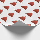 Rood kerstboompapier cadeaupapier (Hoek)