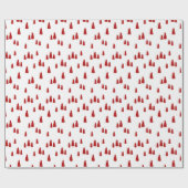 Rood kerstboompapier cadeaupapier (Vlak)