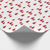 Rood kerstboompapier cadeaupapier (Hoek)