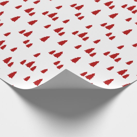 Rood kerstboompapier cadeaupapier (Hoek)