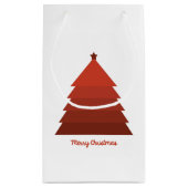 Rood kerstboompapier klein cadeauzakje (Achterkant)