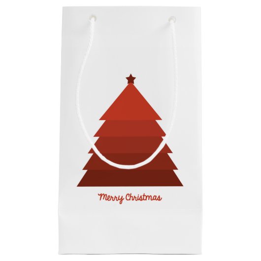 Rood kerstboompapier klein cadeauzakje (Voorkant)