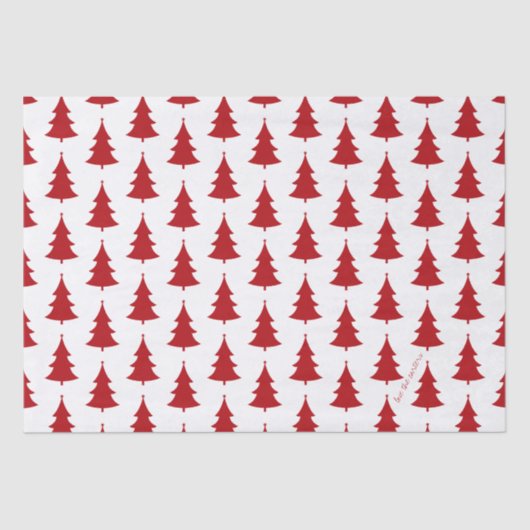 Rood kerstboompapier tissuepapier (Voorkant)