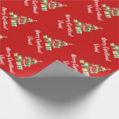 Rood kerstboompapier voor de kerstboom cadeaupapier (Hoek)