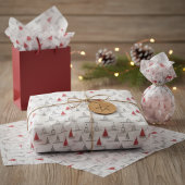 Rood kerstboompatroon#5 ID1009 Tissuepapier