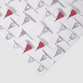 Rood kerstboompatroon#5 ID1009 Tissuepapier (Detail)