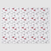 Rood kerstboompatroon#5 ID1009 Tissuepapier (Voorkant)