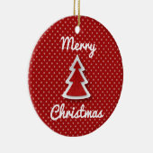 Rood kerstboomrond Ornament (Rechts)