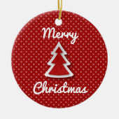 Rood kerstboomrond Ornament (Voorkant)