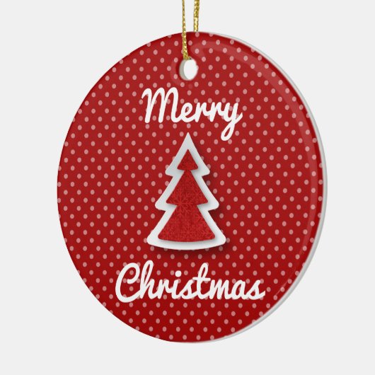 Rood kerstboomrond Ornament (Links)