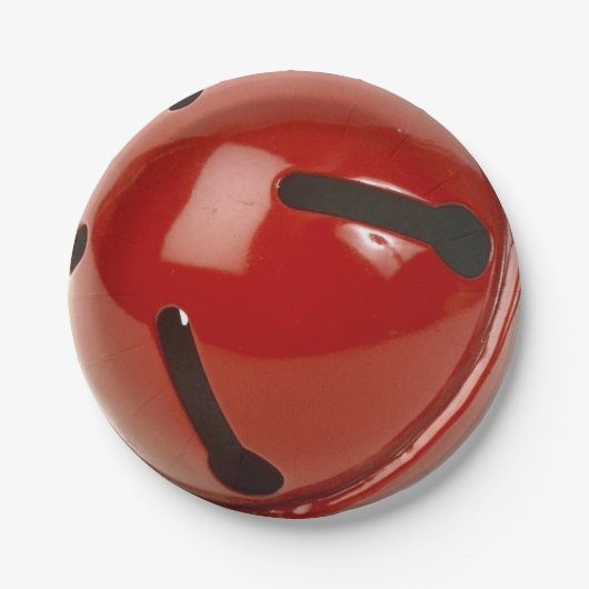 Rood kerstboomschilderfeest feestdag papieren bordje (Voorkant)