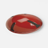 Rood kerstboomschilderfeest feestdag papieren bordje (Gekanteld)