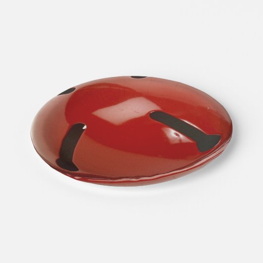 Rood kerstboomschilderfeest feestdag papieren bordje (Gekanteld)