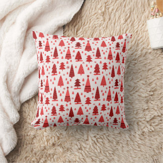 Rood kerstboomschildertje kussen