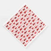 Rood kerstboomschildertje servet (Hoek)