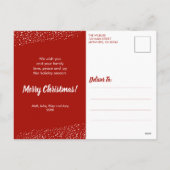 Rood kerstboomversiering Briefkaart (Achterkant)