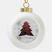 Rood kerstboomvormig Ornament (Voorkant)