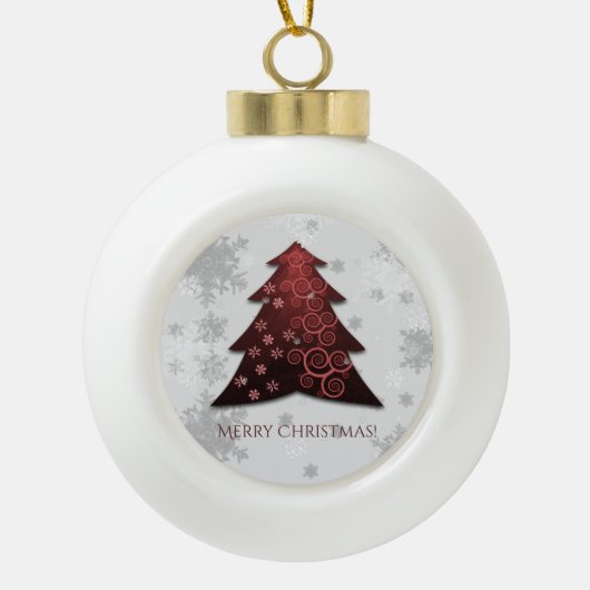 Rood kerstboomvormig Ornament (Voorkant)