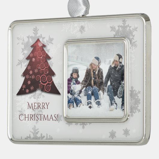 Rood kerstboomvormig Ornament (Links)