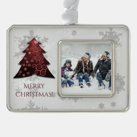 Rood kerstboomvormig Ornament (Voorkant)