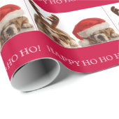 Rood kerstbultrugpapier cadeaupapier (Rol Hoek)