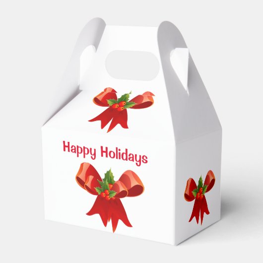 Rood kerstcadeau bedankdoosjes (Achterkant)