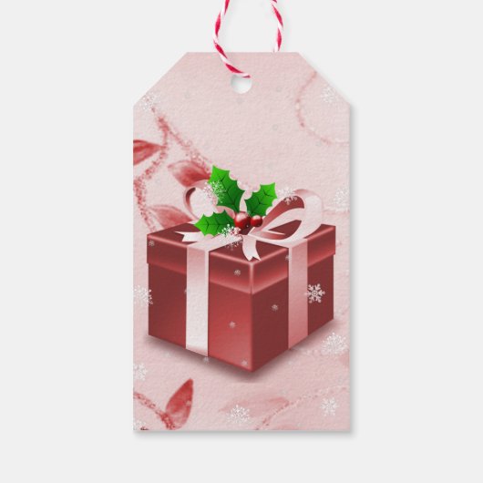 Rood kerstcadeau cadeau Label Cadeaulabel (Achterkant)