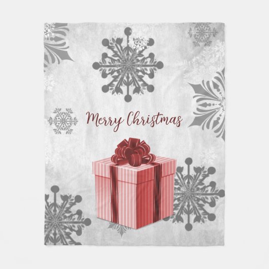Rood kerstcadeau feestdag fleece deken (Voorkant)