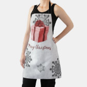 Rood kerstcadeau-feestdag Schort (Insitu)