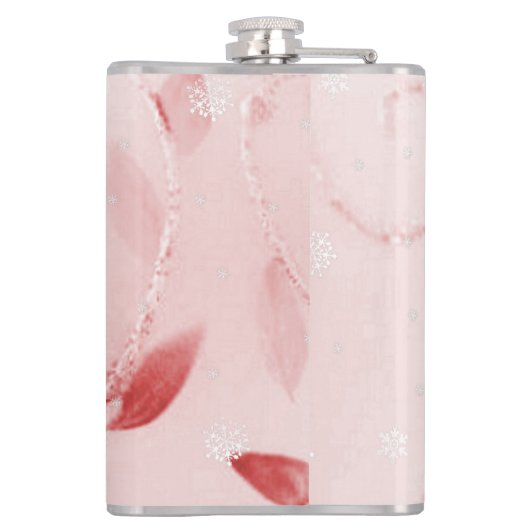 Rood kerstcadeau heupfles (Achterkant)