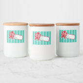 Rood kerstcadeau Label Jar Labels Voedselcontainer Etiket (Flessen)