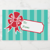 Rood kerstcadeau Label Jar Labels Voedselcontainer Etiket (Enkel label)