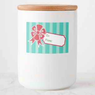 Rood kerstcadeau Label Jar Labels Voedselcontainer Etiket